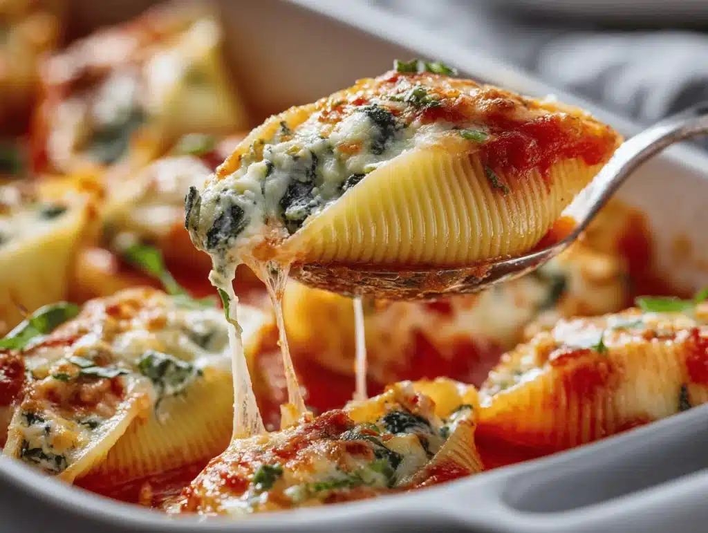 healthy cottage cheese stuffed shells - featured image