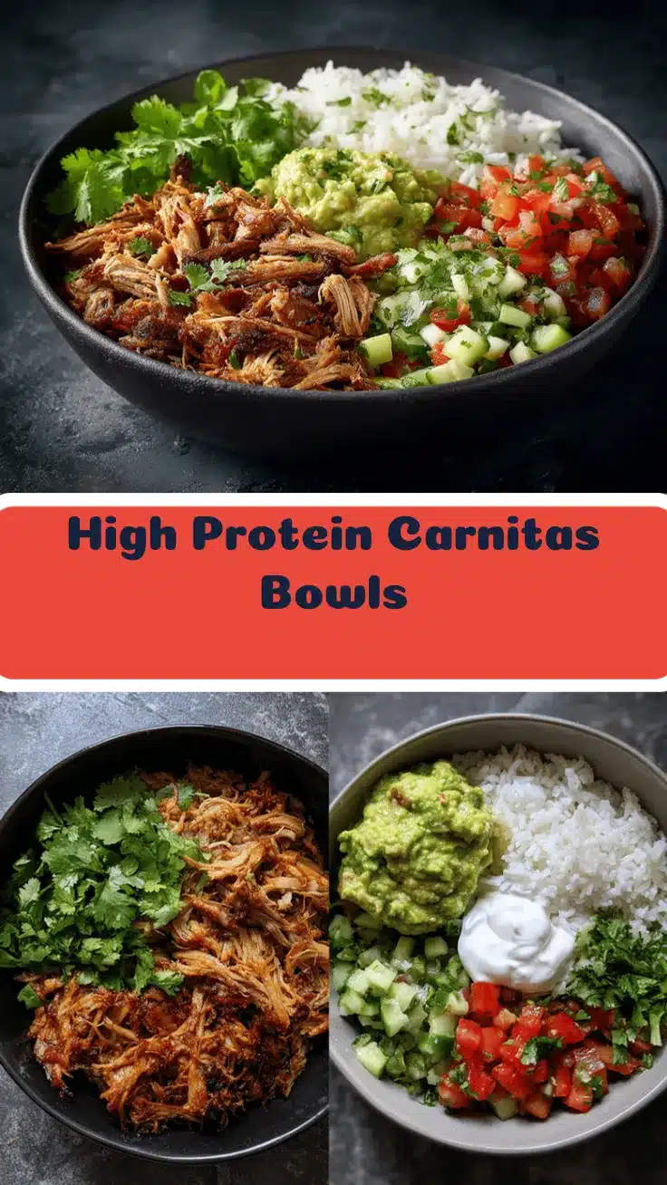 high protein carnitas bowls recipe