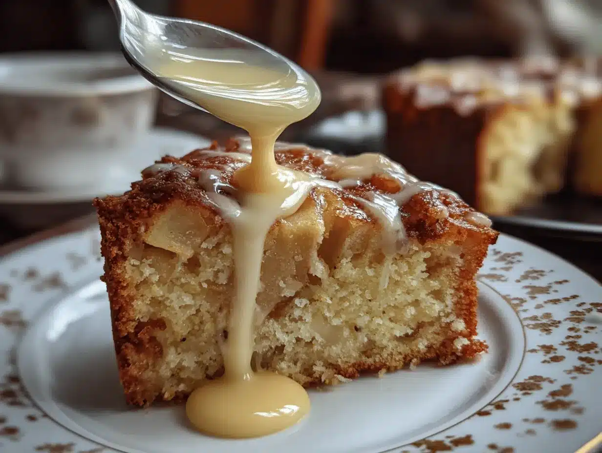 Irish apple cake preparation steps