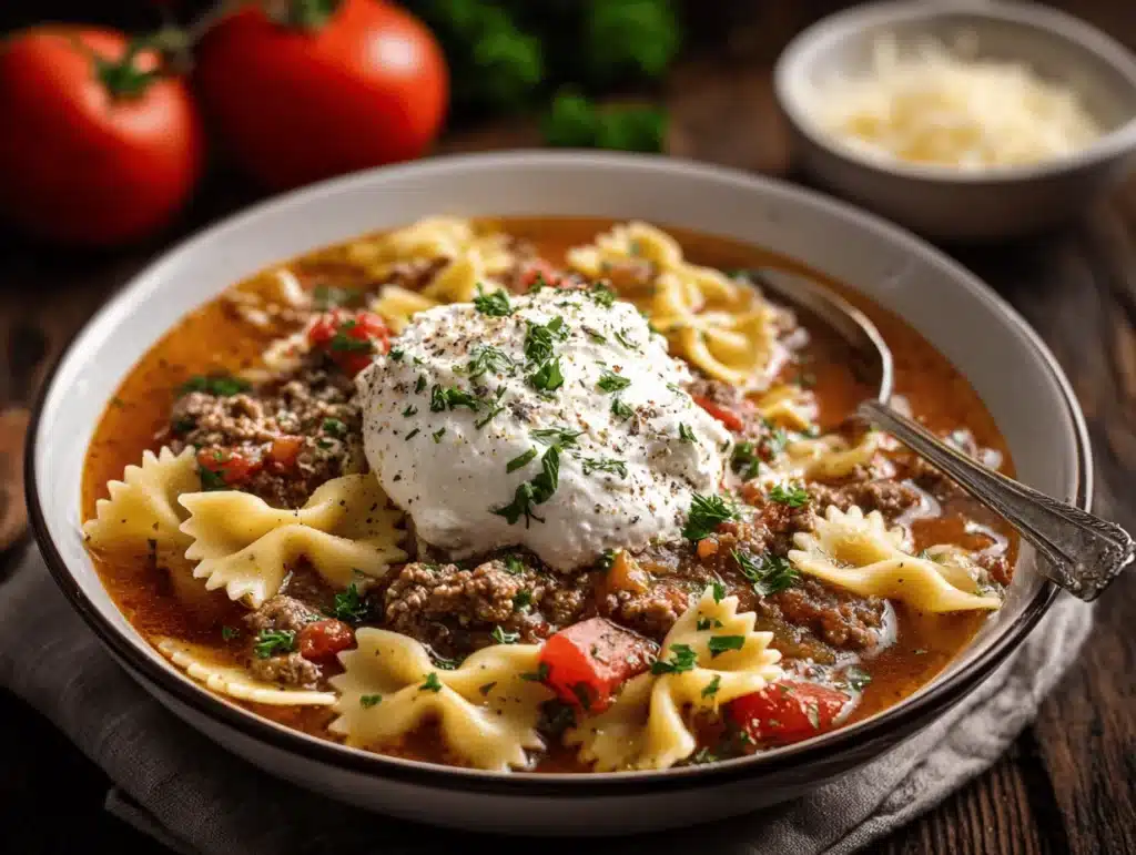 lasagna soup recipe - featured image