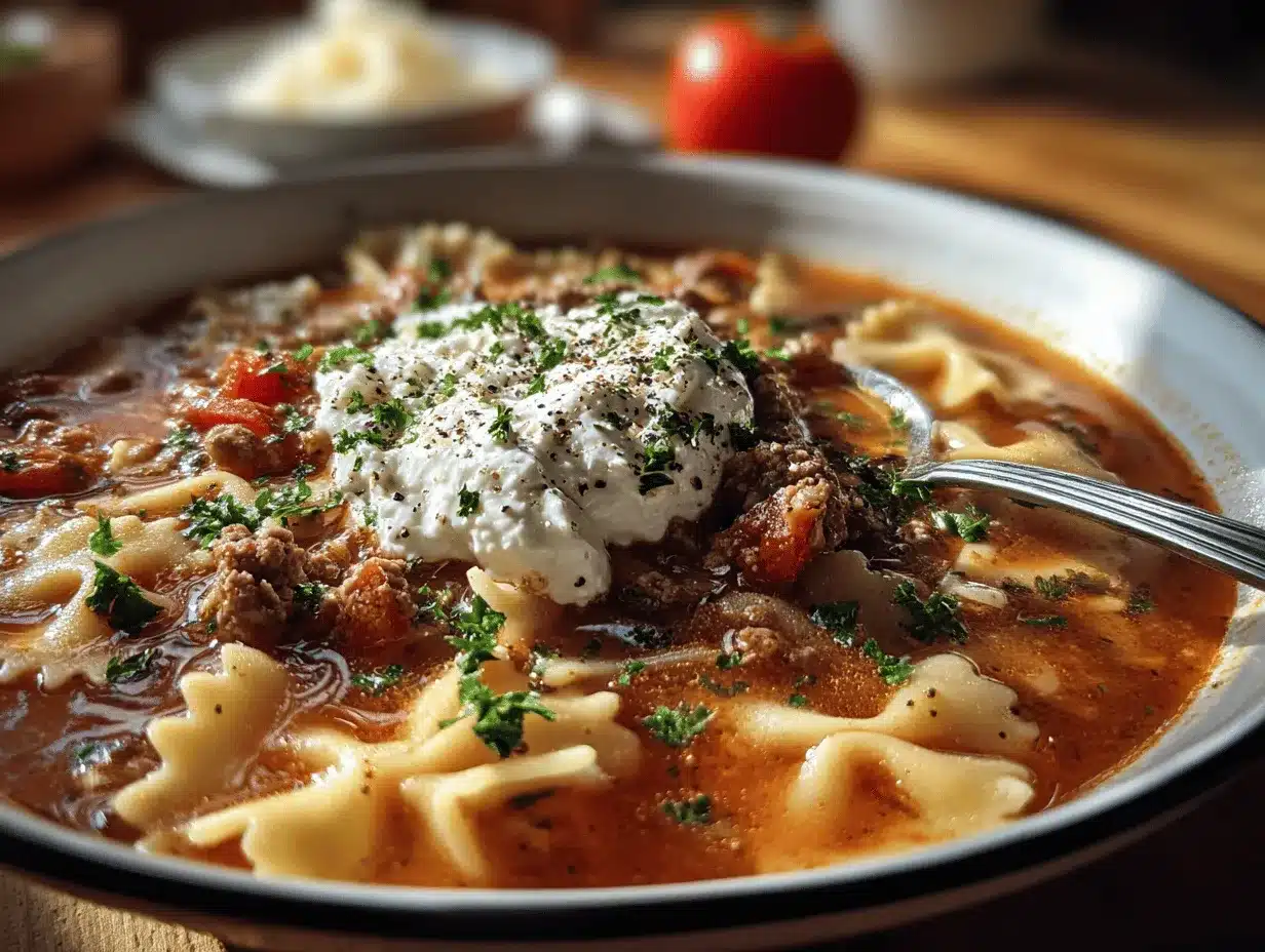 lasagna soup recipe preparation steps