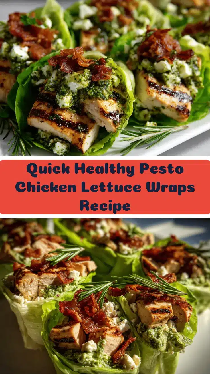 pesto chicken lettuce wraps recipe