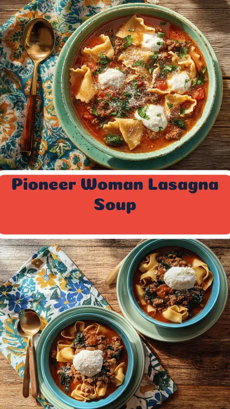 Pioneer Woman lasagna soup recipe