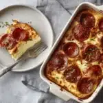 pizza cottage cheese bake - featured image