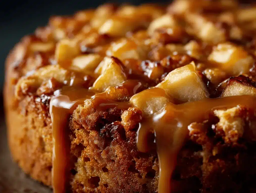 salted caramel apple cake - featured image