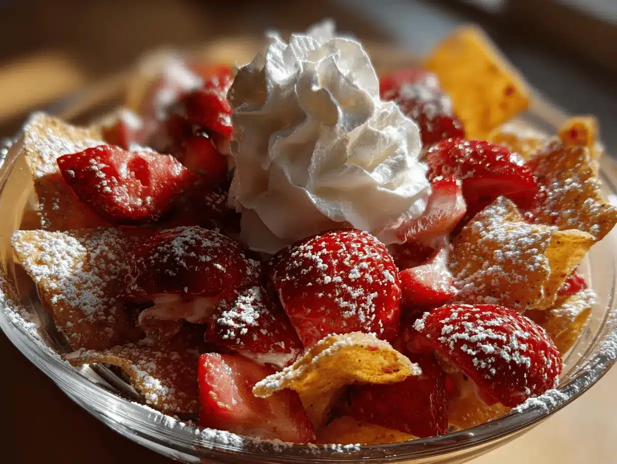 Strawberry Cheesecake Nachos preparation steps
