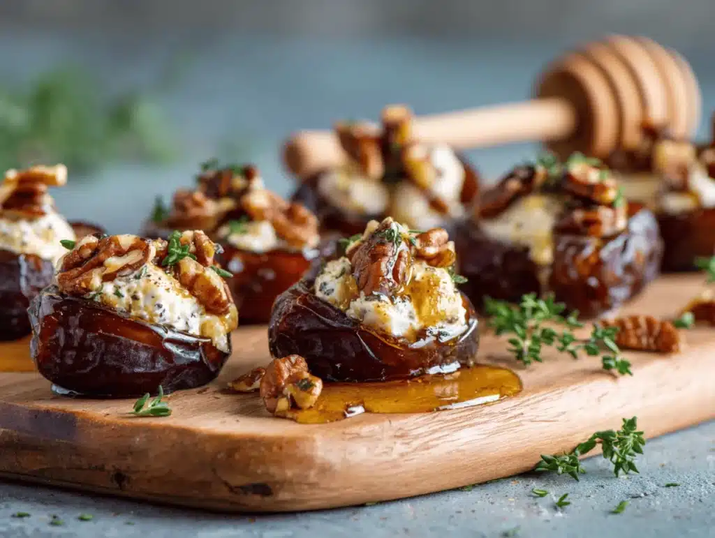 stuffed dates with goat cheese - featured image