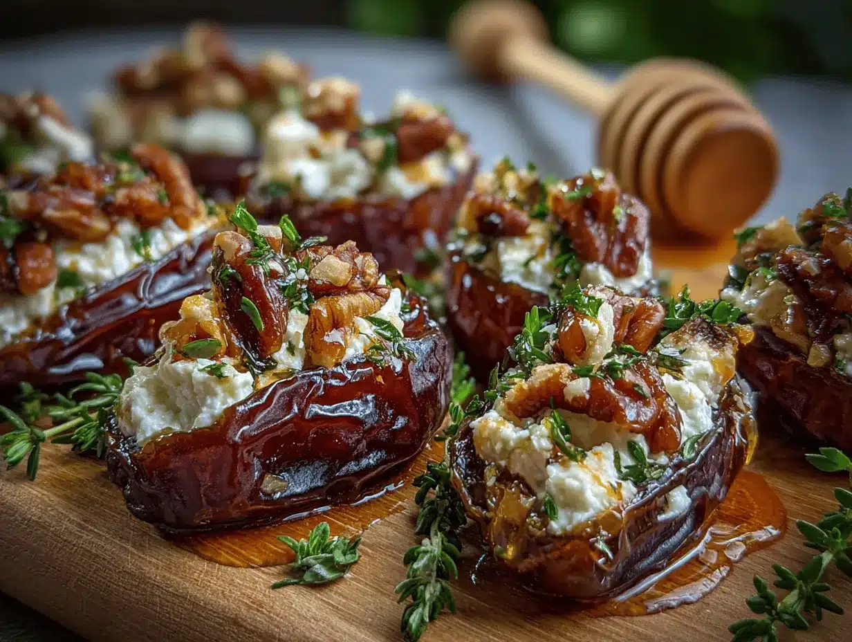 stuffed dates with goat cheese preparation steps
